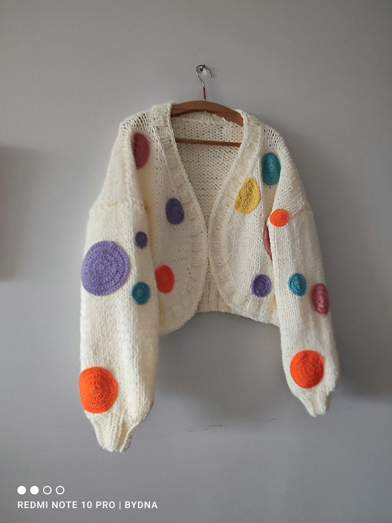 Polka dots cardigan, gifts for mother's day